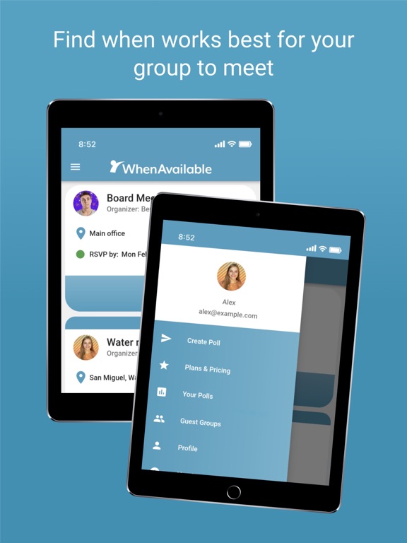 WhenAvailable iPad screenshot 8 - Productivity app