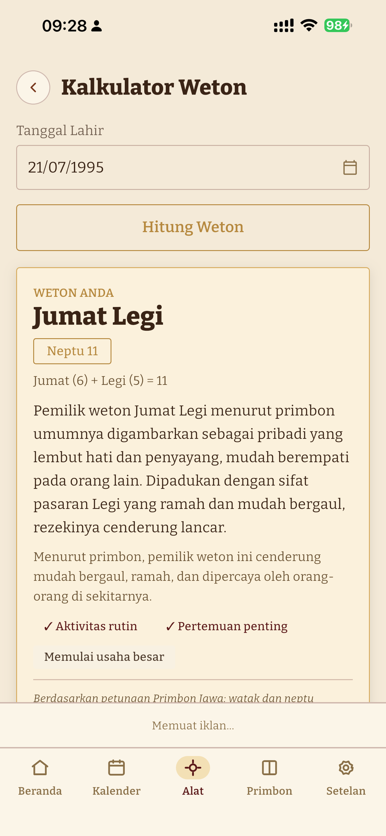 Kalender Jawa & Weton screenshot 3