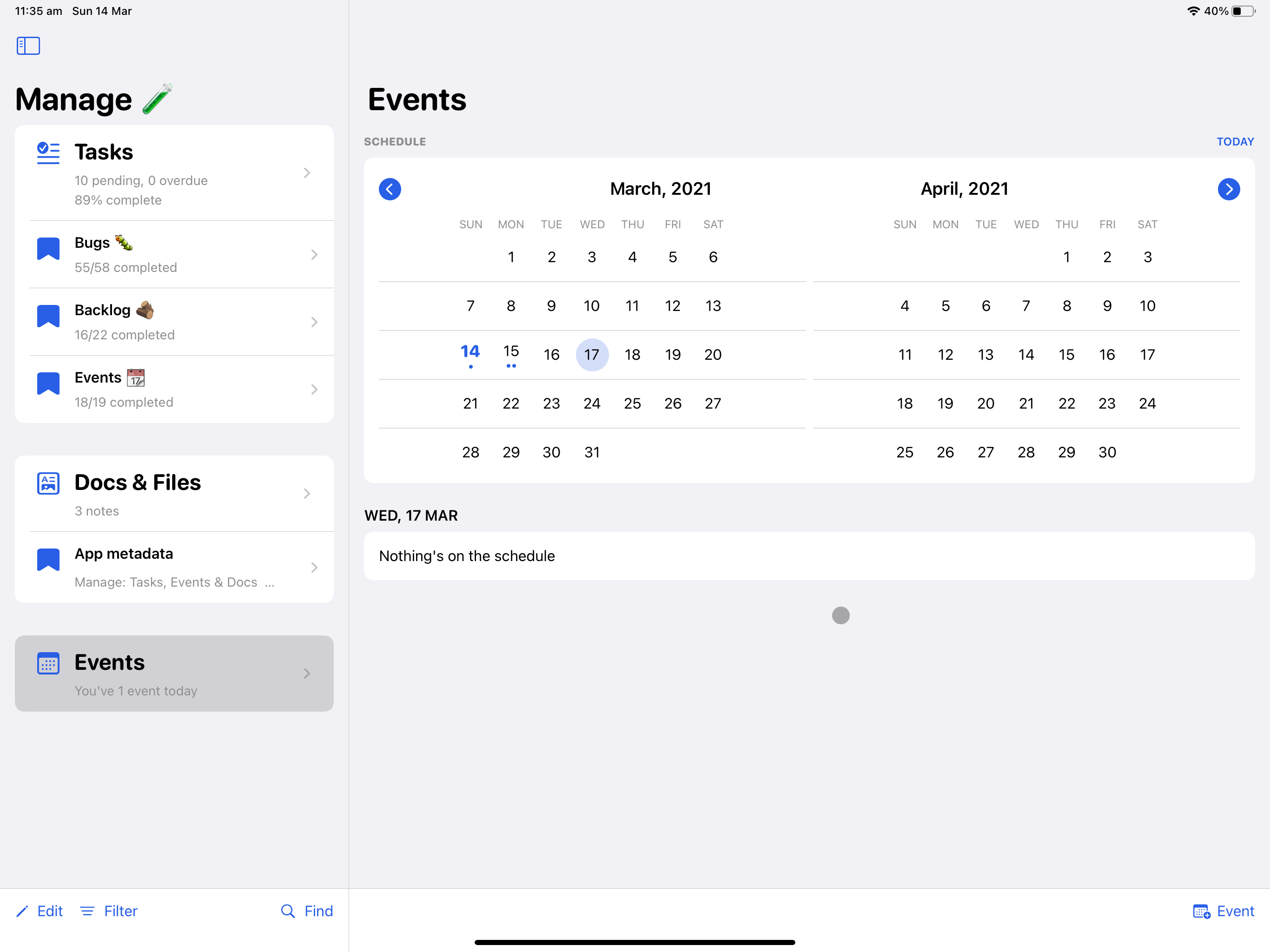 Manage: Tasks, Docs & Events screenshot 18