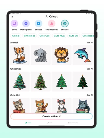 Design for Cricut Design Space iPad screenshot