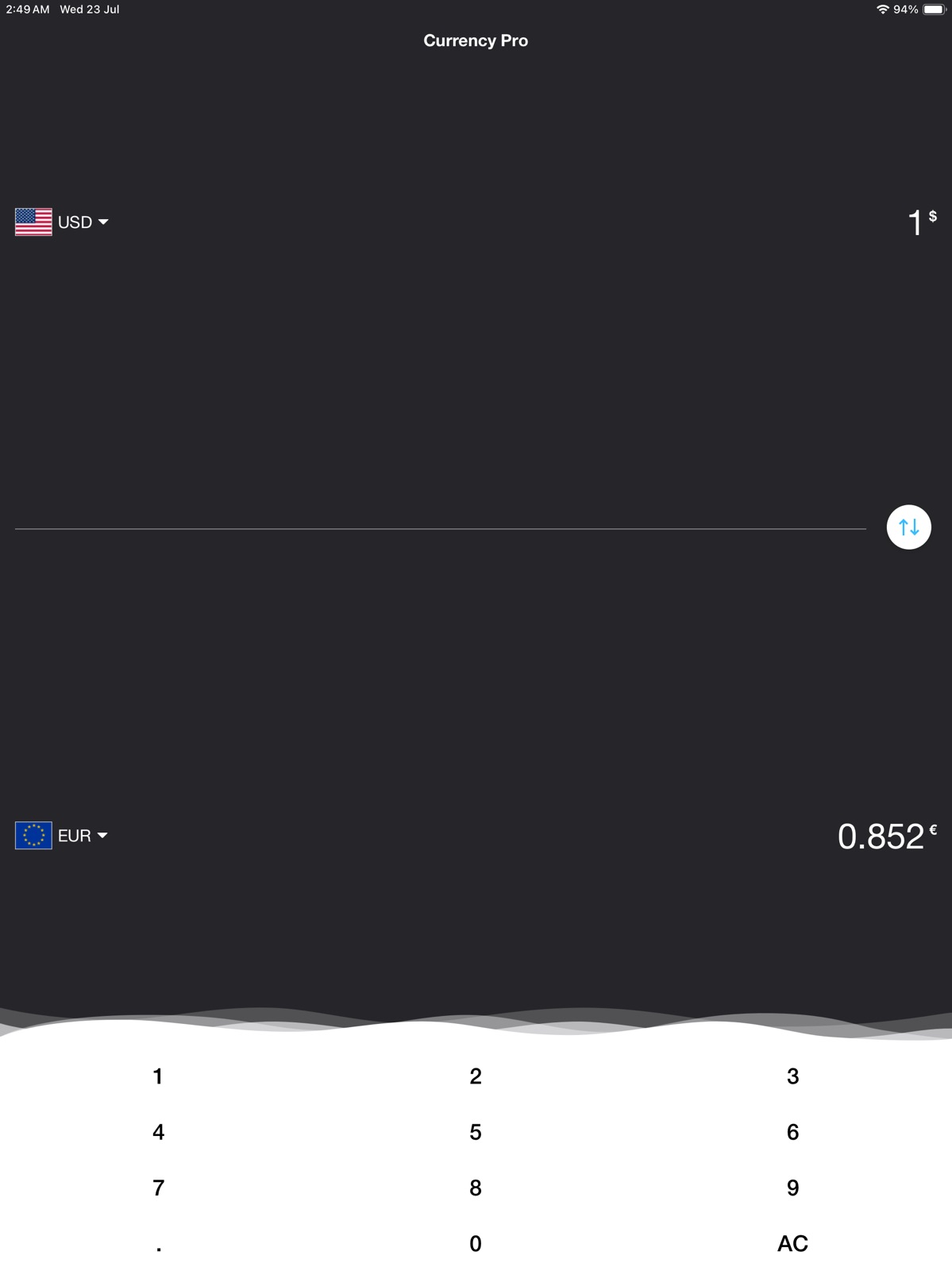 Currency Pro - Real-Time Rates ipad screenshot 1