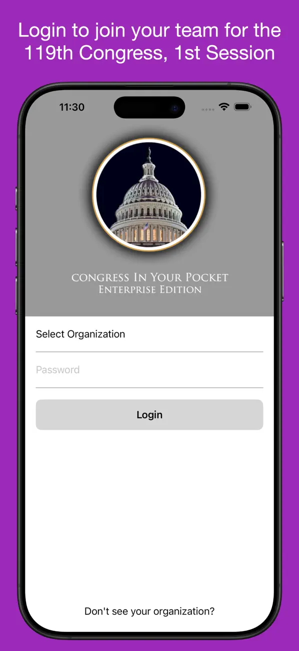 #1. Congress Enterprise (iOS) Ved: Cohen Research Group