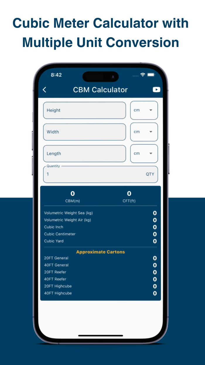 CBM Calculator - Cubic Meter