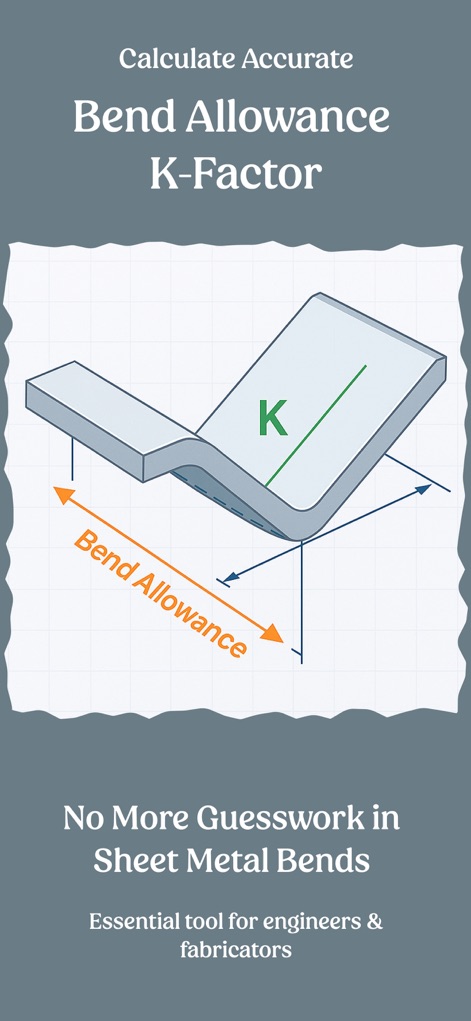 K - factor for bend allowance - App de Utilidades | MWM