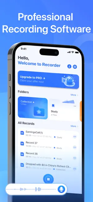Voice Recorder & Transcribe AI screenshot 1