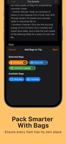 PackEasy - 旅行打包清单 screenshot