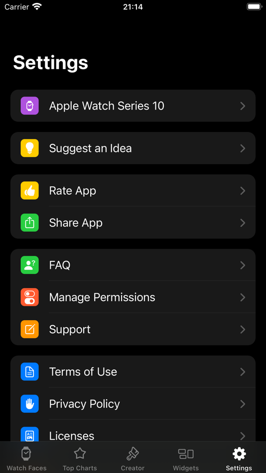 #10. Watch Faces Gallery for iWatch (iOS) Por: Watch Faces Gallery Widgets