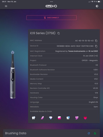 Oral-B Cosmos iPad screenshot