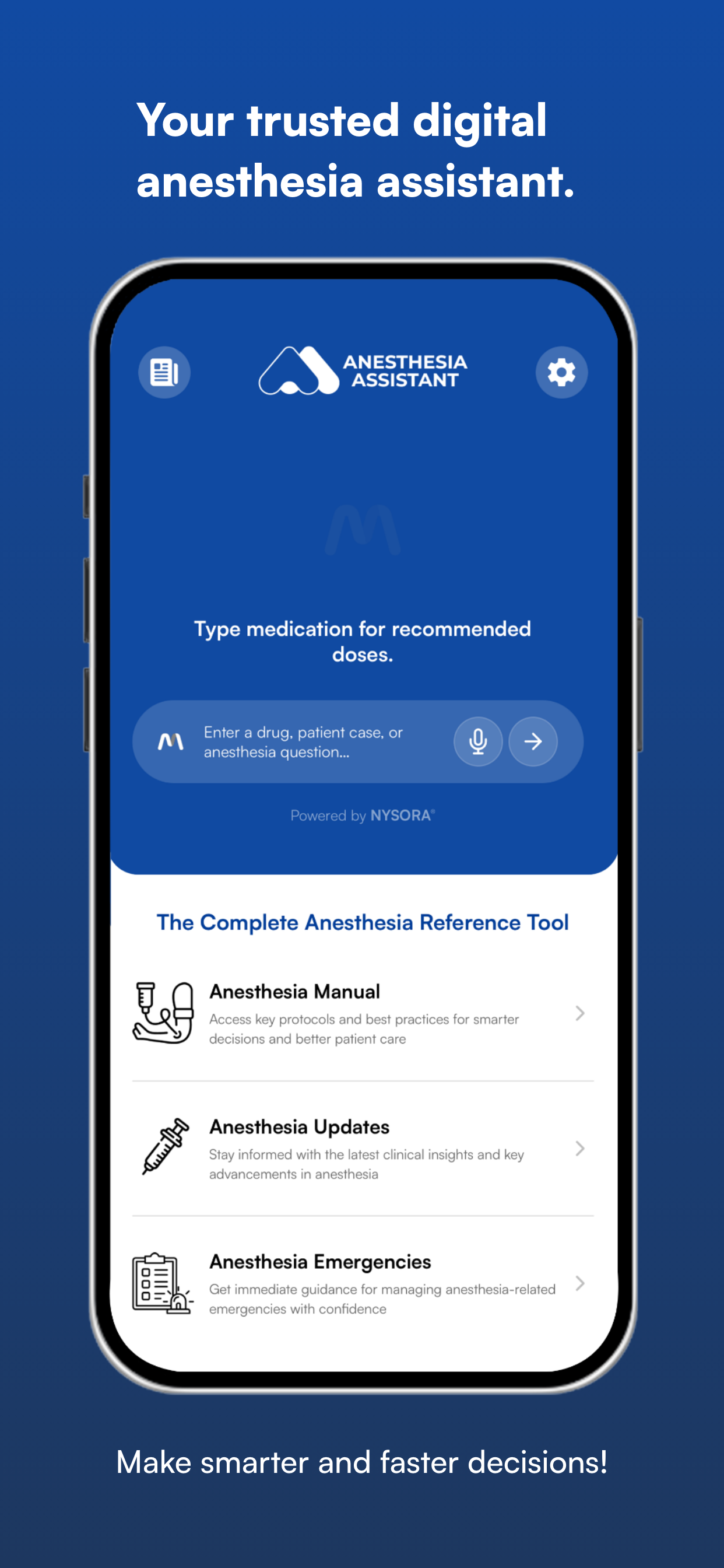 NYSORA Anesthesia Assistant