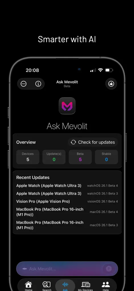 Mevolit - Device Updates - Developer Tools App | MWM