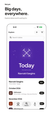 Not yet: Countdowns screenshot 5