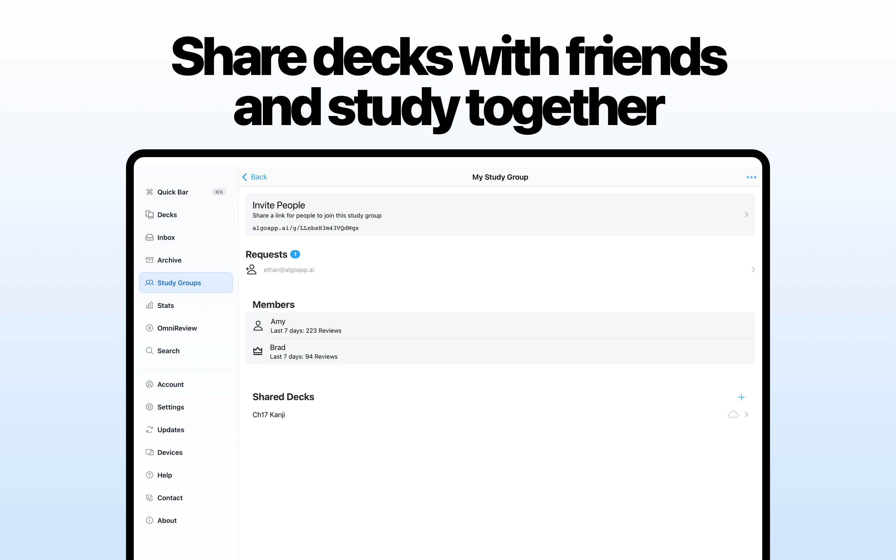 AlgoApp - Flashcards