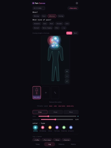 Pain Canvas iPad screenshot