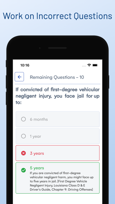Louisiana DMV Driver Test Prep Screenshot