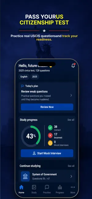 US Citizenship Test 2026 Pro screenshot 1