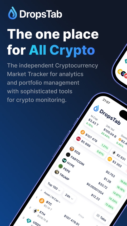 #1. DropsTab: Crypto Tracker (iOS) 来自: DropsTab ltd