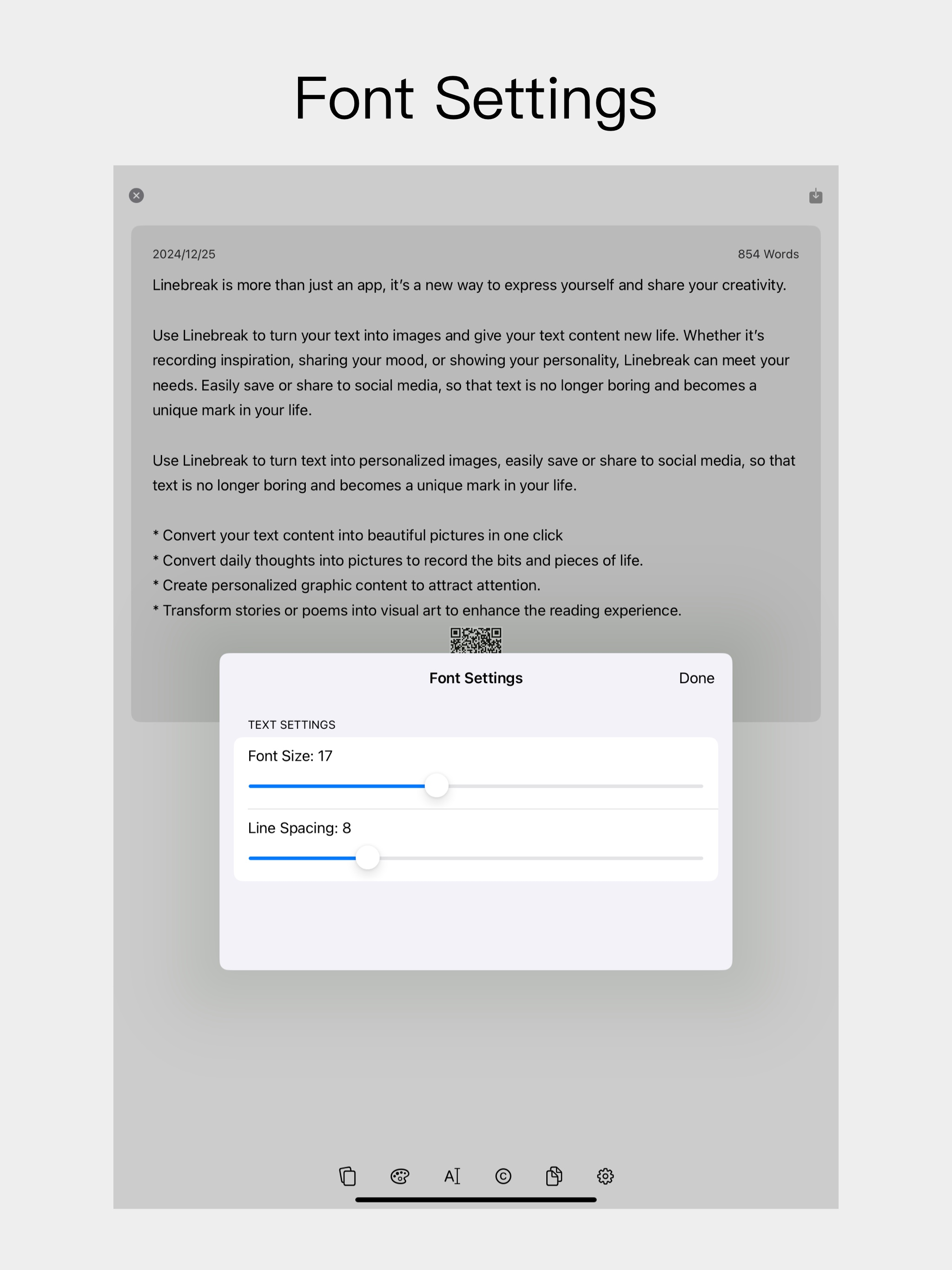 Linebreak-Display writings screenshot 7