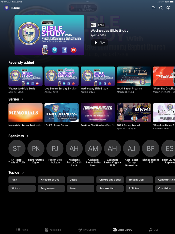Priest Lake Church iPad screenshot 3 - Lifestyle app