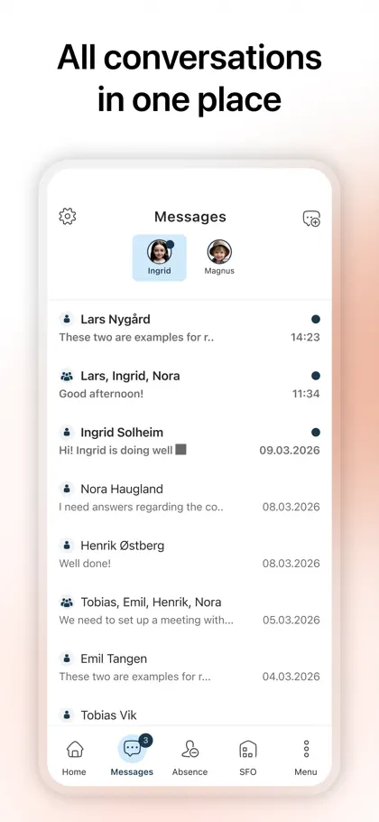 Screenshot 3 di 5 di Flyt Foresatt