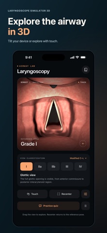 Laryngoscope Simulator 3D app screenshot