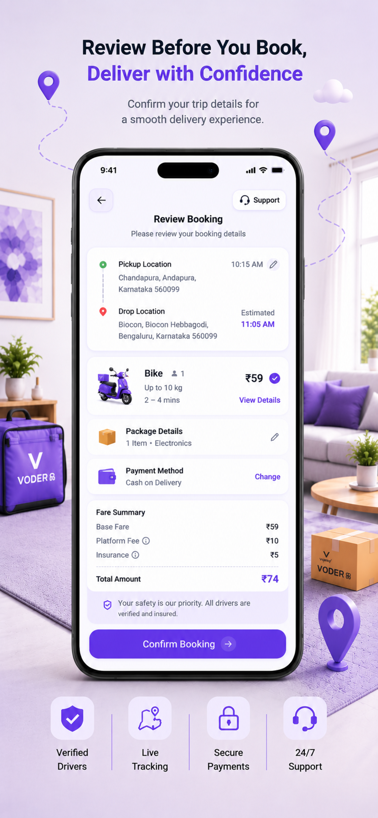 Voder - On Demand Logistics screenshot 5