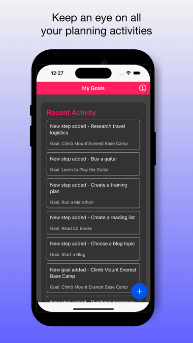 Goal Planner Steps to Success Screenshot