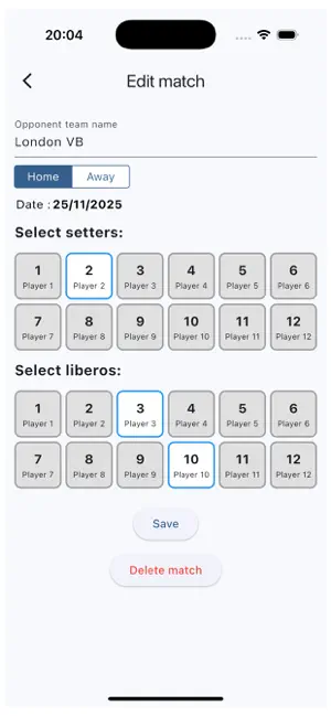 EasyStats Volley screenshot 2