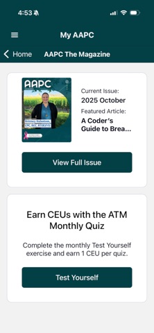 My AAPC screenshot