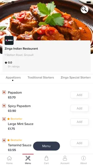 Zinga Indian Restaurant screenshot 2