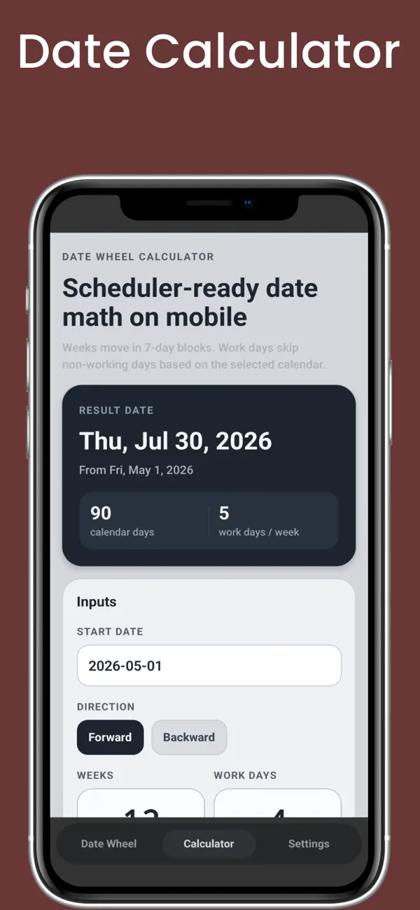 Screenshot #3 pour Date Wheel Calculator