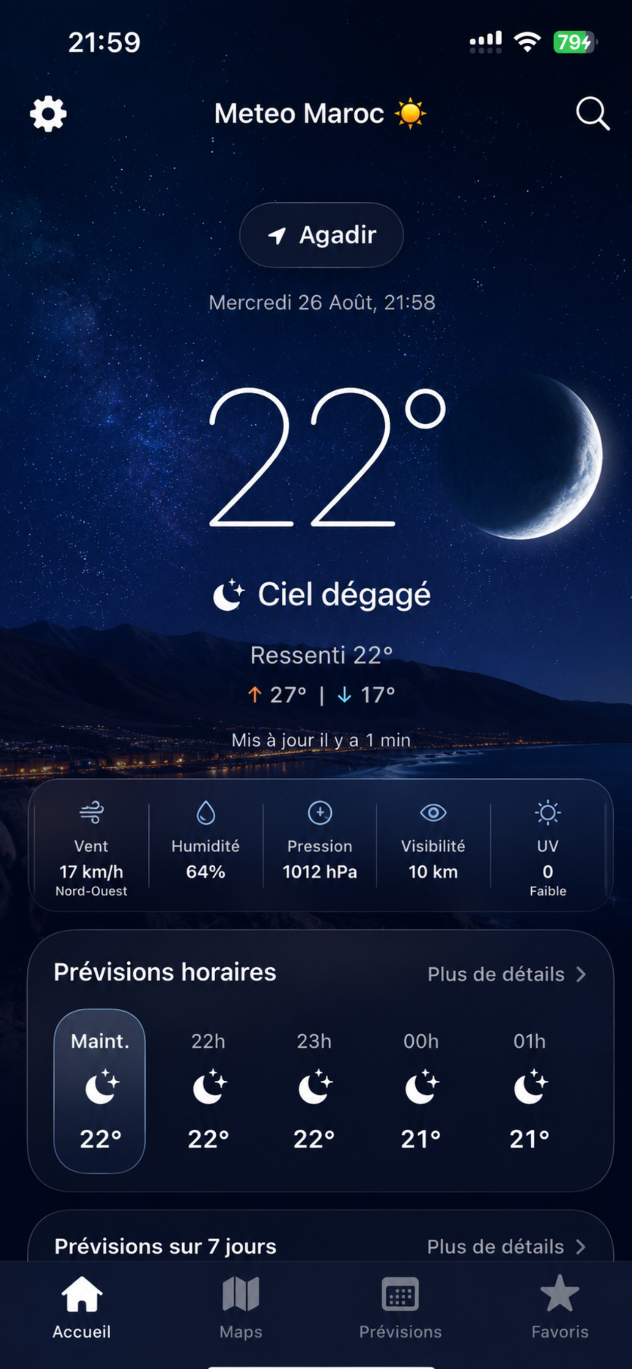 Meteo Maroc screenshot 2