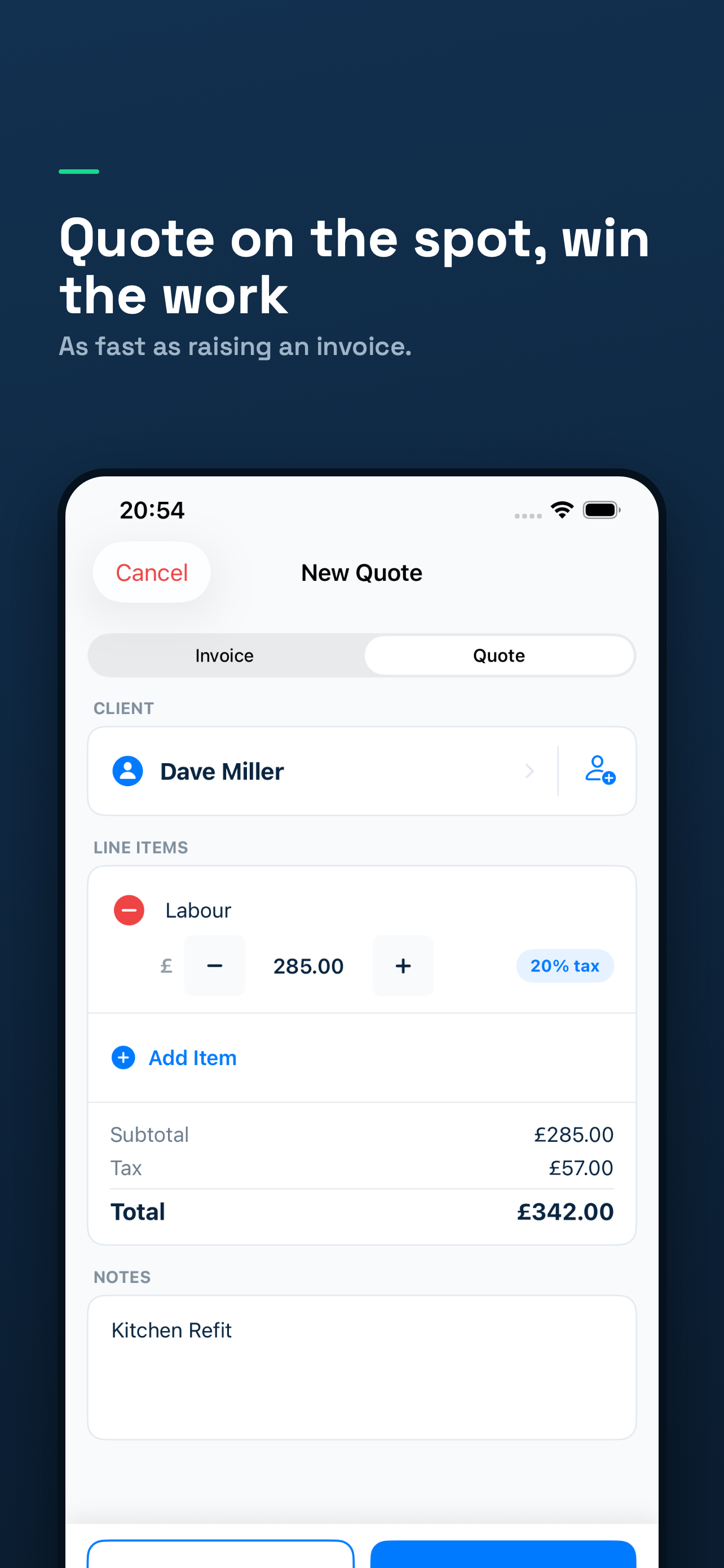 SwiftSite: Quote & Invoice screenshot 4