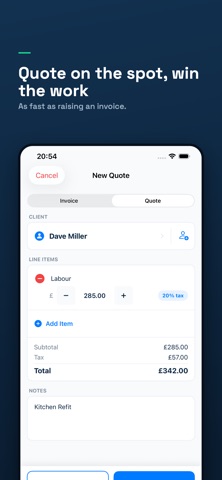 SwiftSite: Quote & Invoice screenshot