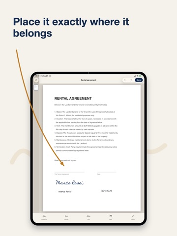 Sign PDF: Scan & Fill Docs iPad screenshot