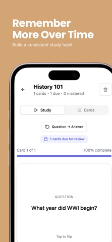 Flashcards-Simple Study App Screenshot 1 of 3