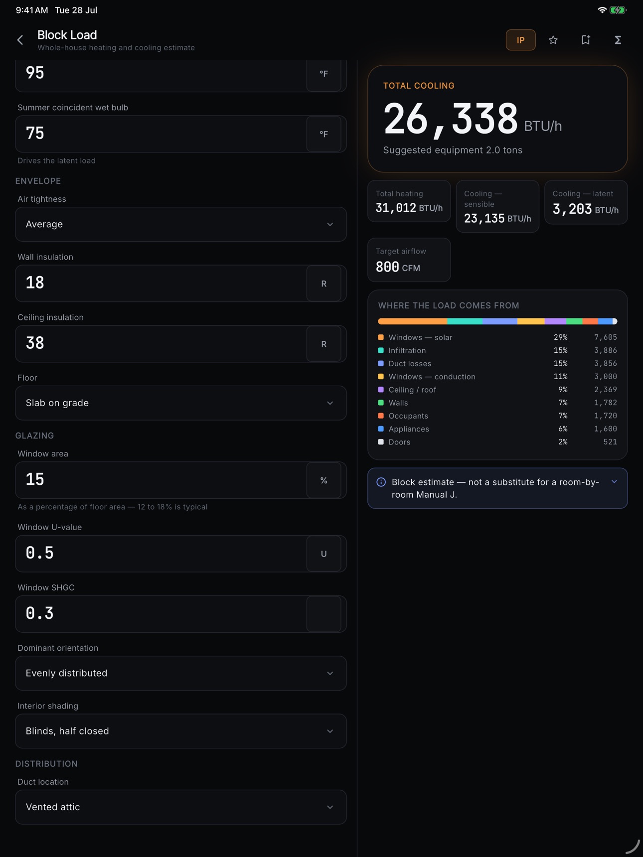 Screenshot 8 of FieldCalc: HVAC & Plumbing