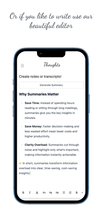 Thoughts: Smart Summaries Screenshot 2 of 5