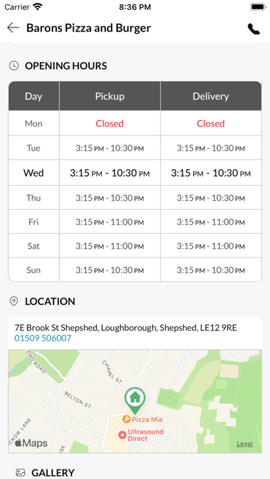 Barons Pizza and Burger Screenshot