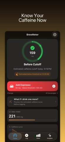 BrewMeter - Caffeine Tracker Screenshot 1 of 8