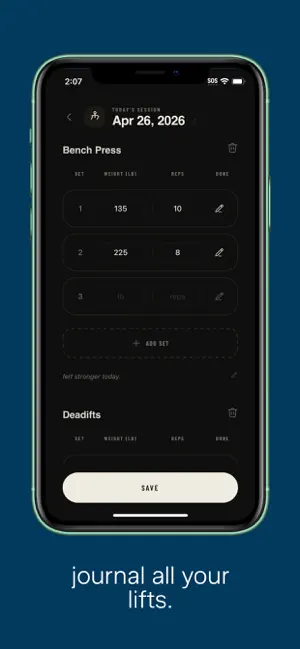 Boost - Minimal Workout Log screenshot 1