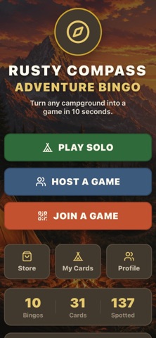Rusty Compass Adventure Bingo iPhone screenshot