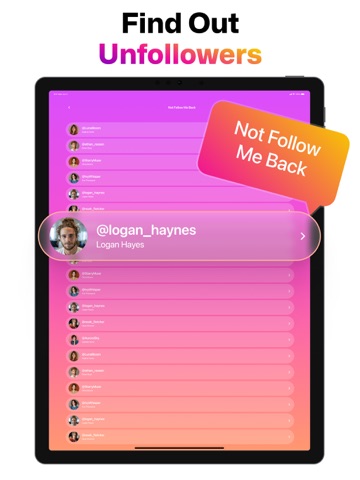 My Followers Unfollow Tracker iPad screenshot 2