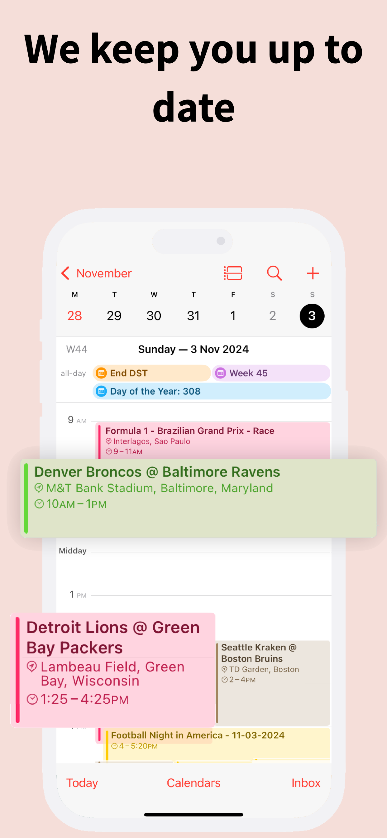 Sports Schedules & Holidays screenshot 4