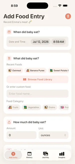 Baby Food Journal screenshot 2
