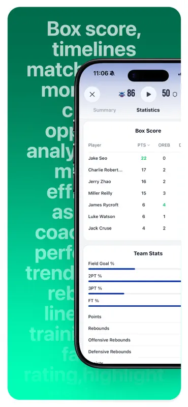 Superstat - Basketball Stats screenshot 3 of 6