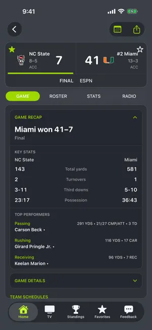 NC State Football App screenshot 3