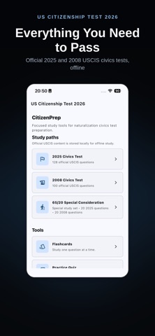 CitizenPrep: Citizenship 2026 Screenshot 1 of 3