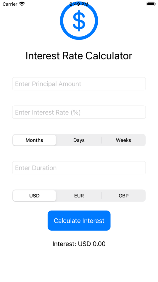 #2. Interest Rate Calculate (iOS) 由: Hakan Uyanik
