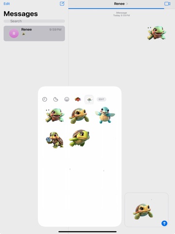 Ocean Turtle Stickers iPad screenshot