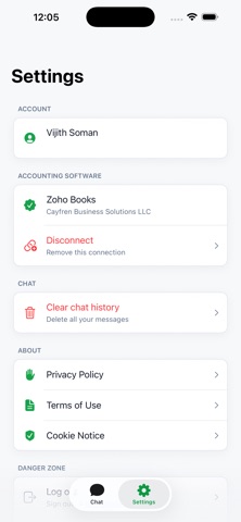 Accounts-AI iPhone screenshot